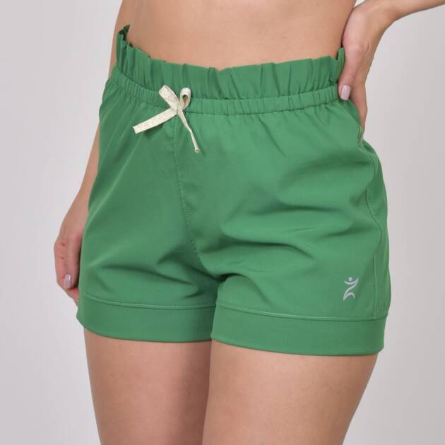 Short Pretina Corrugada Verde Perico